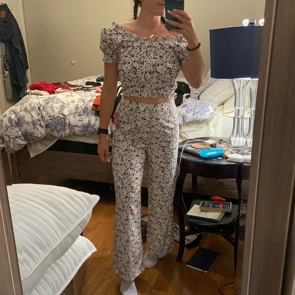 Brand New - two piece floral jumpsuit